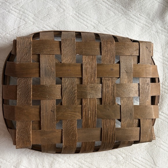 primitive tobacco basket Vintage Primitive Rustic Southern SET 2 TOBACCO BASKET Wall Hanging 19.5\